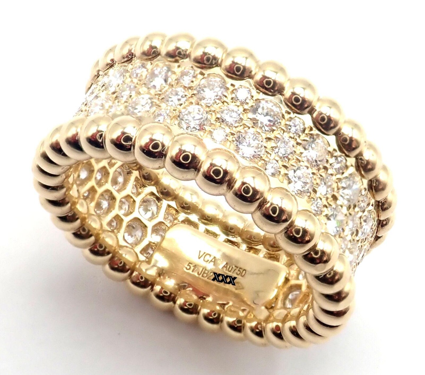 Perlée Diamonds Ring, 3 Rows