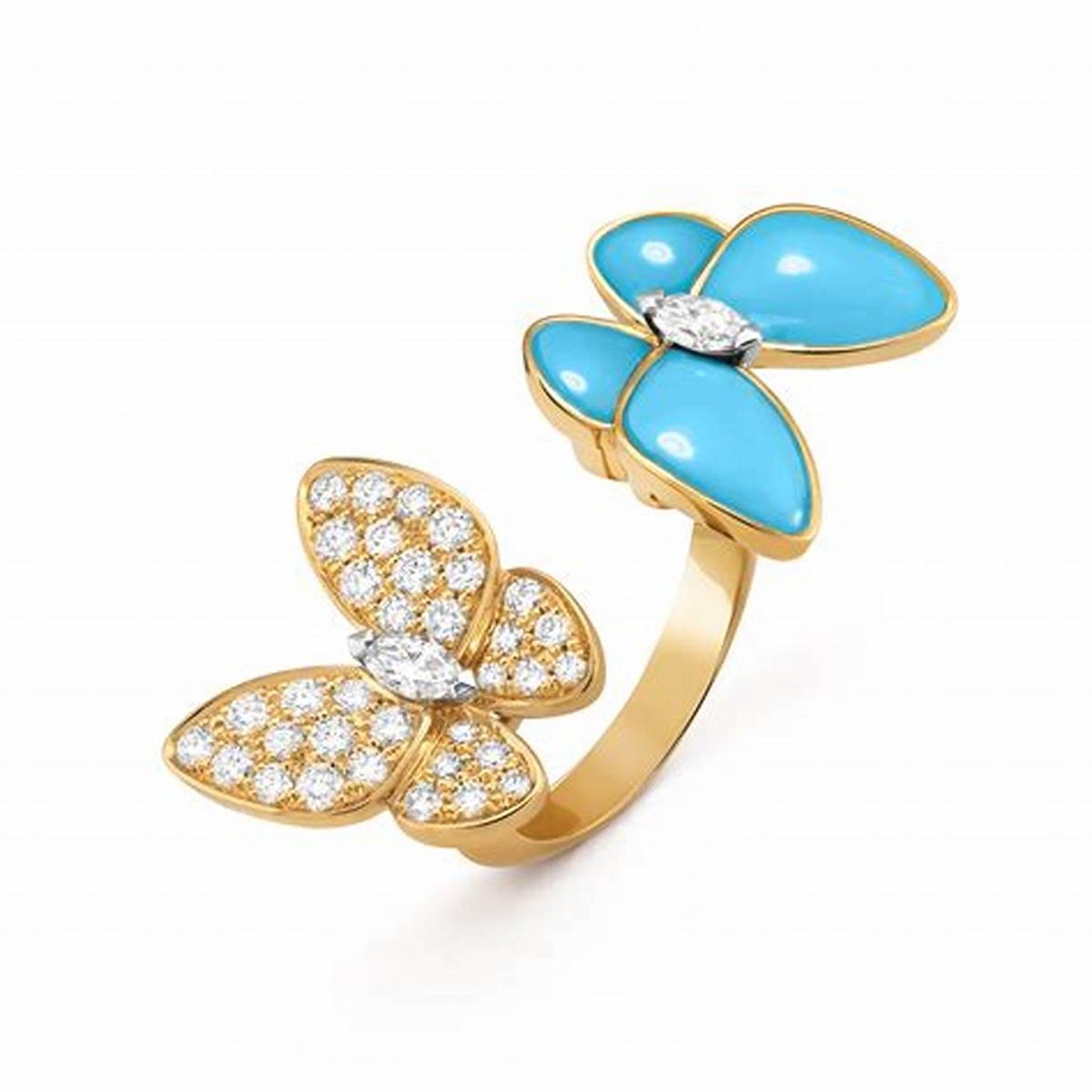 Two Butterfly Between the Finger Ring