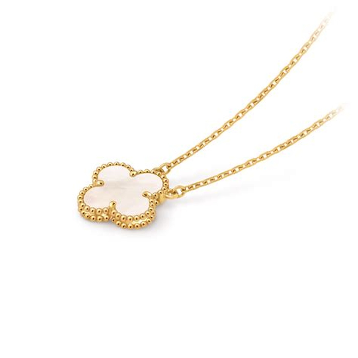 chain and beaded clover contour