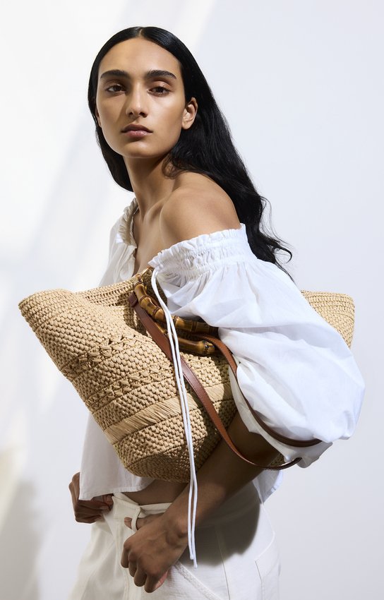 Large Bamboo Basket — alternate angle