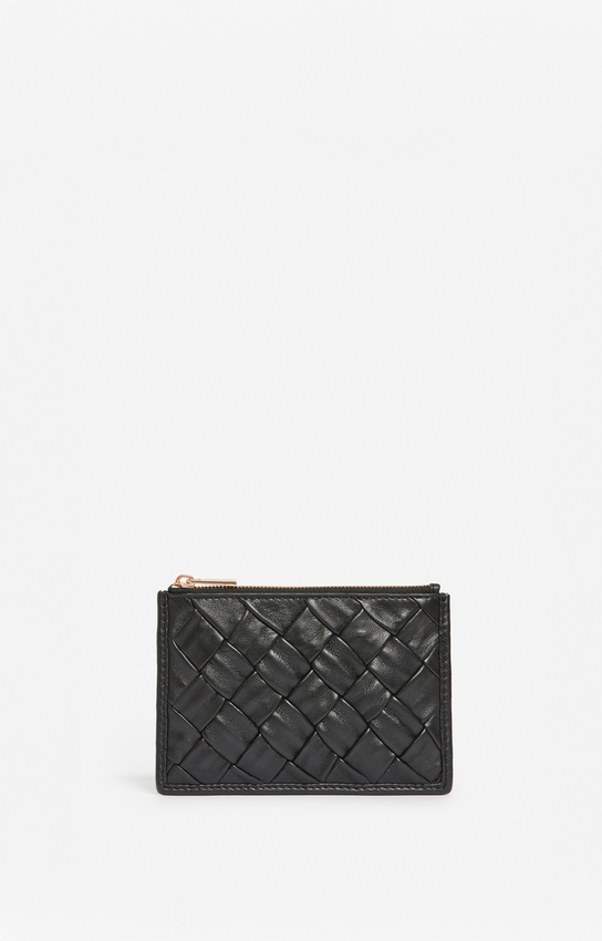 Braided Leather Card Holder