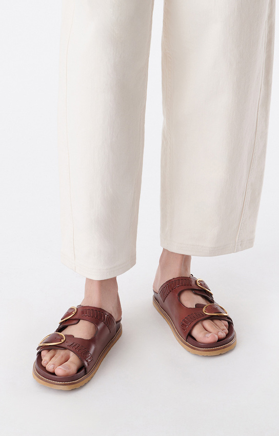 Leather Fussbetts Sandals — material close-up