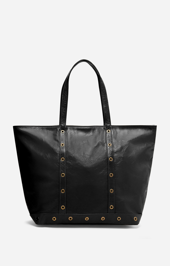 Leather L Zipped Cabas Tote