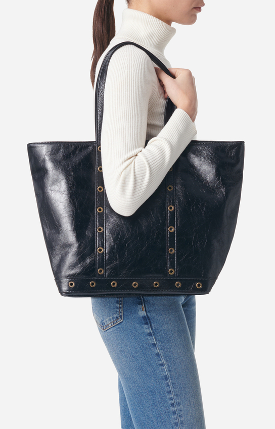 Leather L Zipped Cabas Tote — alternate angle