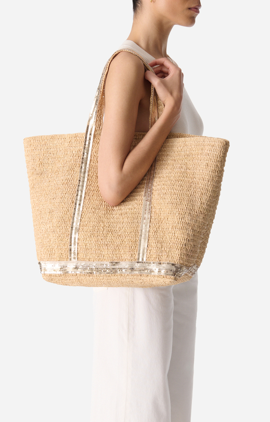 Raffia XL Cabas Tote — side or scale view