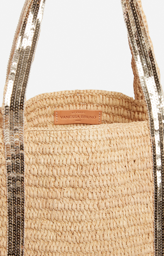 Raffia XL Cabas Tote — material close-up