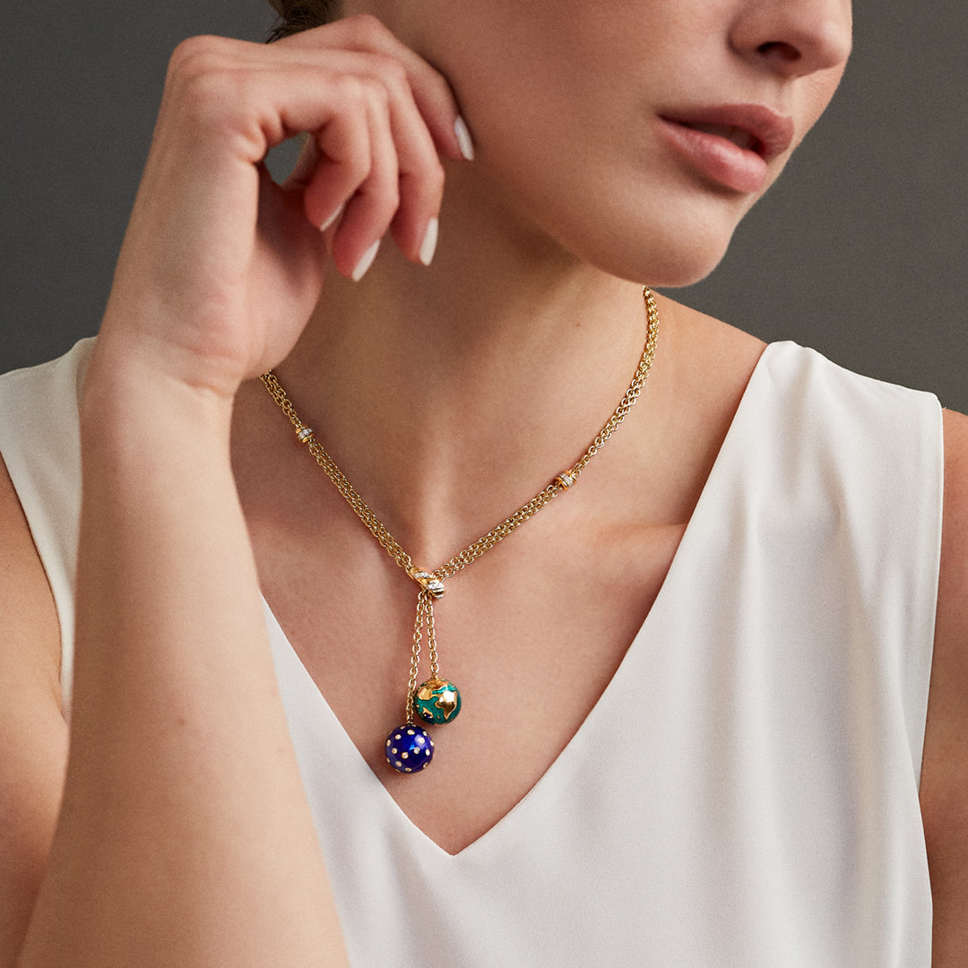 "Night & Day" Lariat Necklace detail