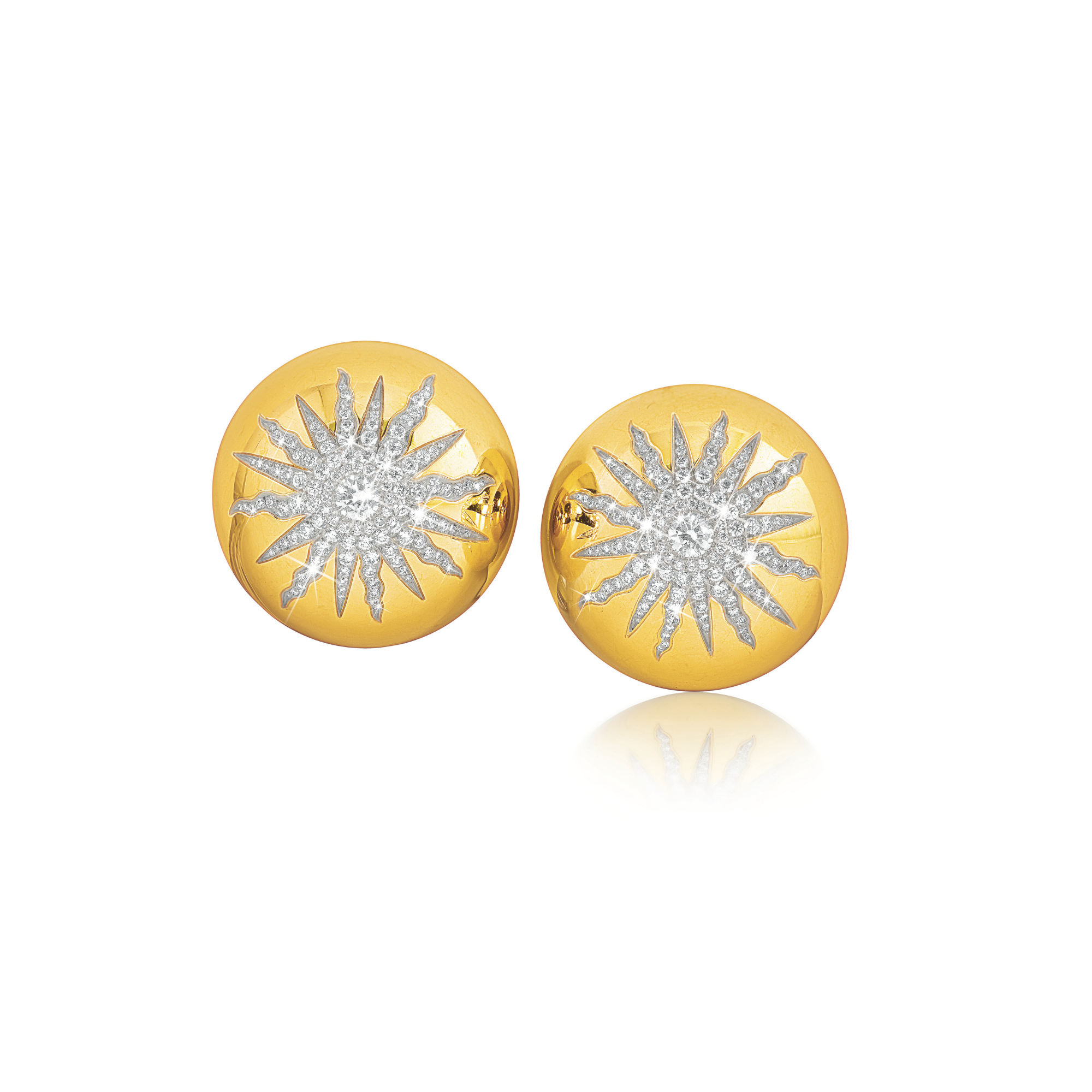 Sun Earclips detail