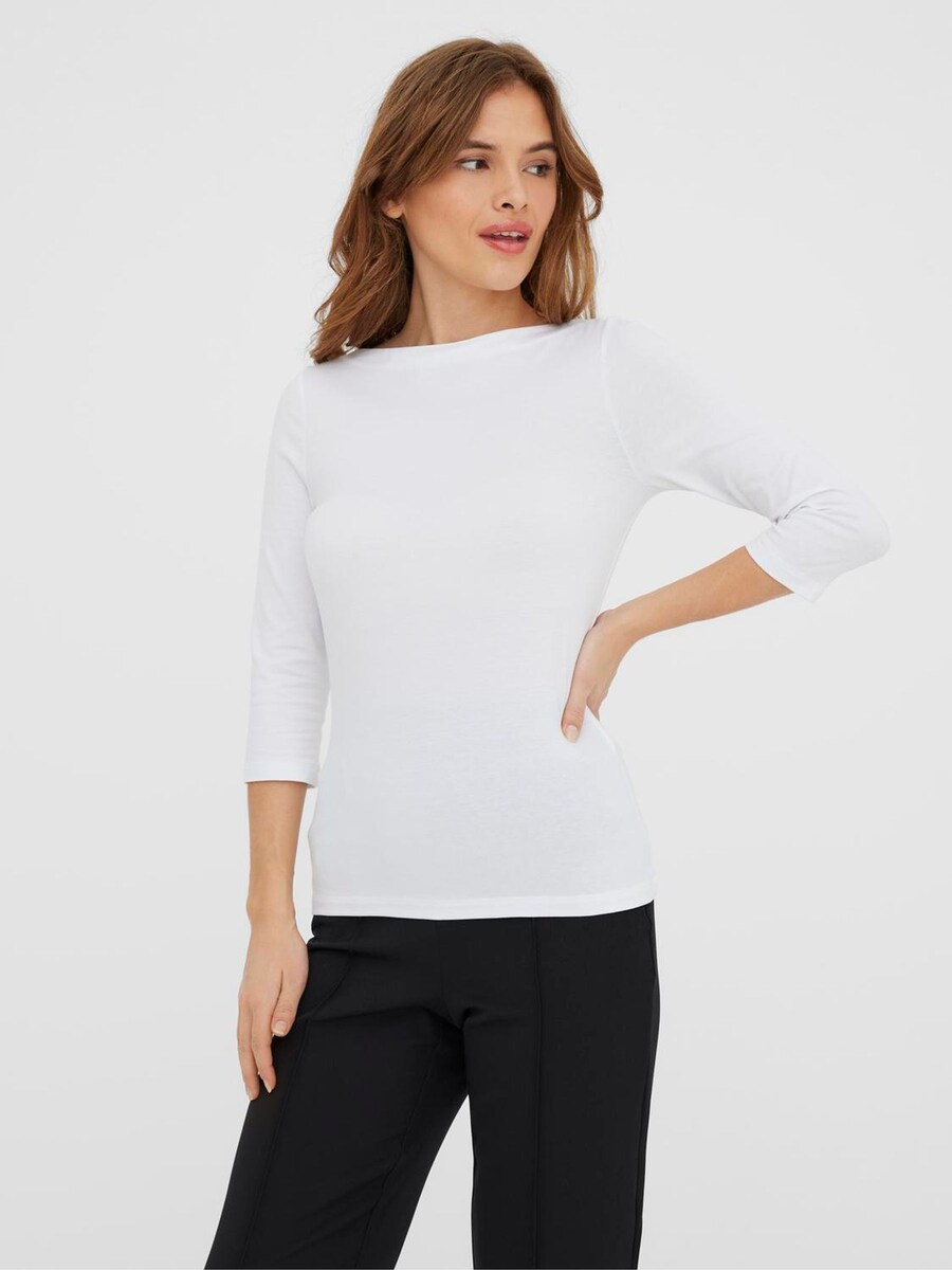 3/4 Sleeve Boat Neck T-Shirt
