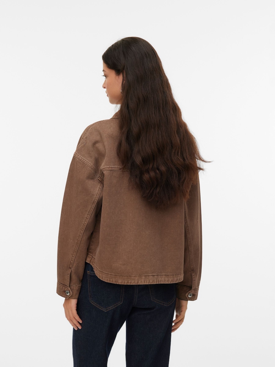 Long Sleeve Denim Shacket angle 2