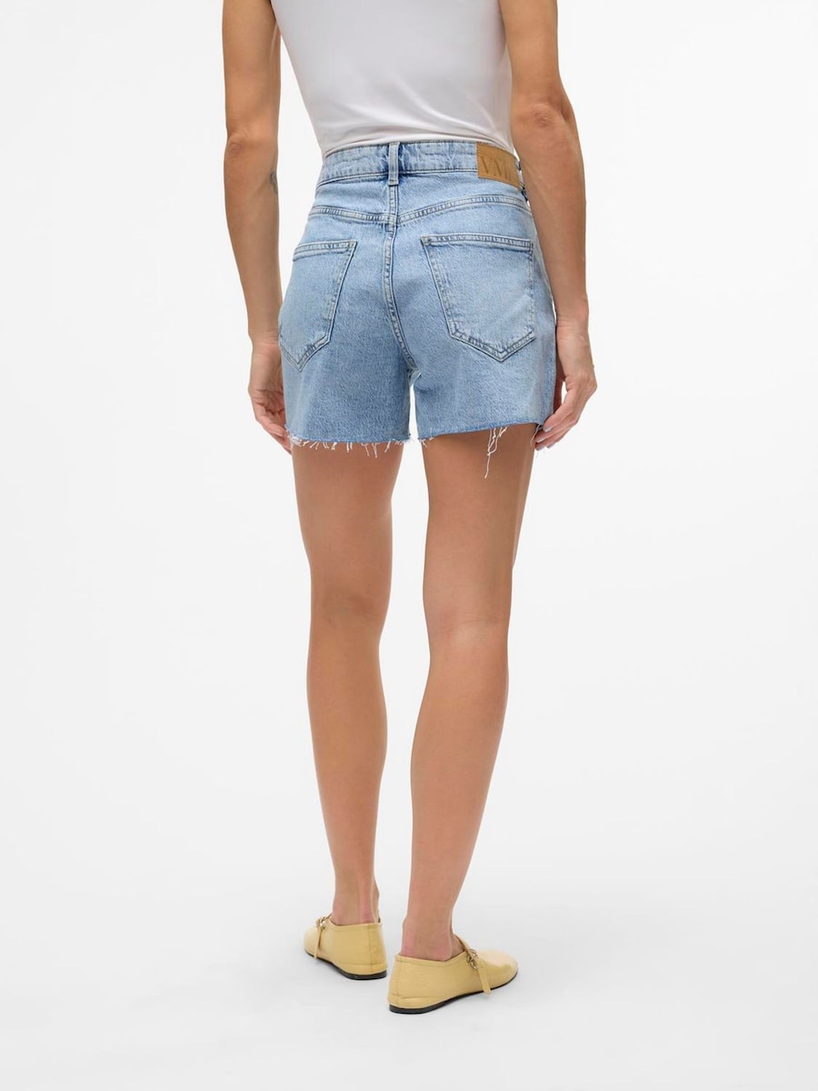 Mid Rise Denim Shorts angle 3