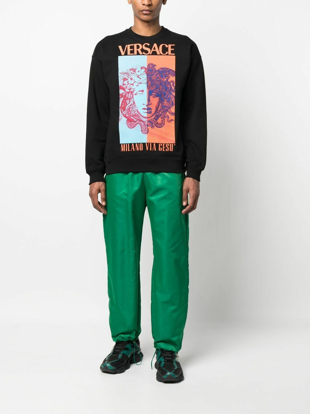 graphic-panel sweatshirt