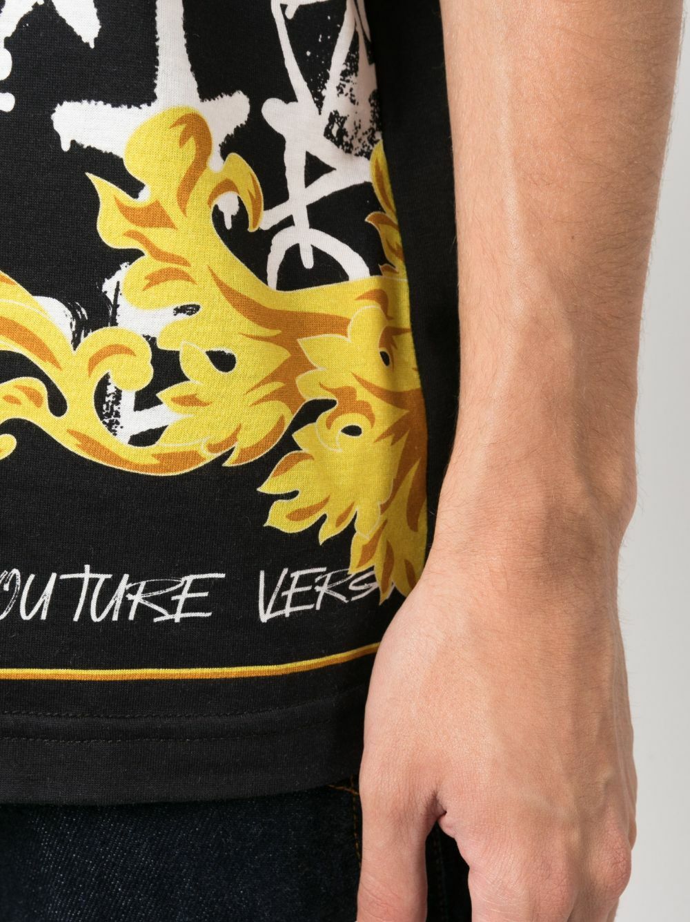 close-up of print placement