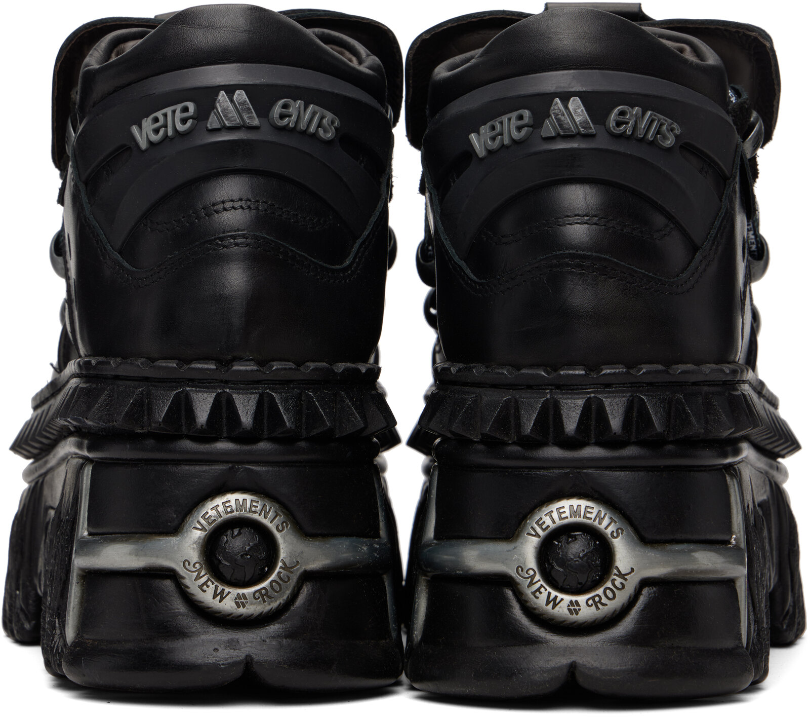 rear view with stacked sole hardware