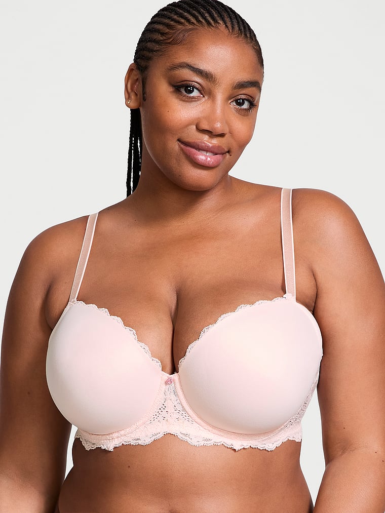 Dream Angels Smooth & Lace Lightly Lined Demi Bra