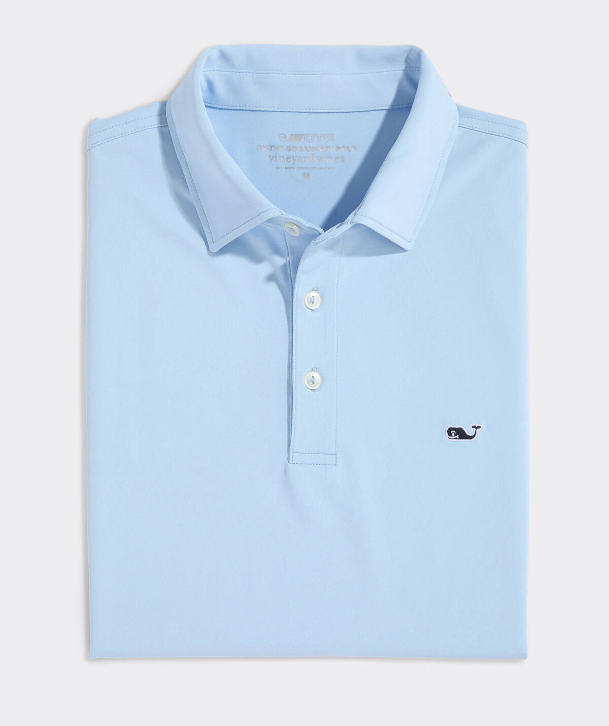 Light-blue solid Sankaty polo