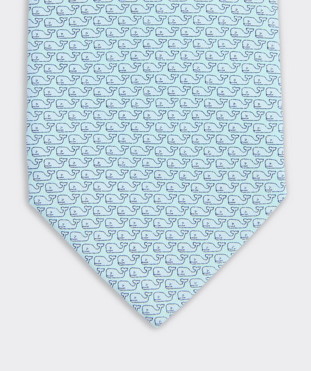 Aqua whale-repeat silk tie