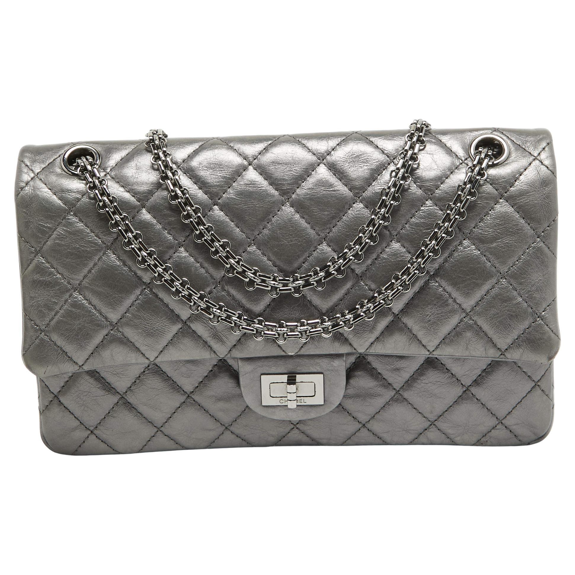 metallic aged leather