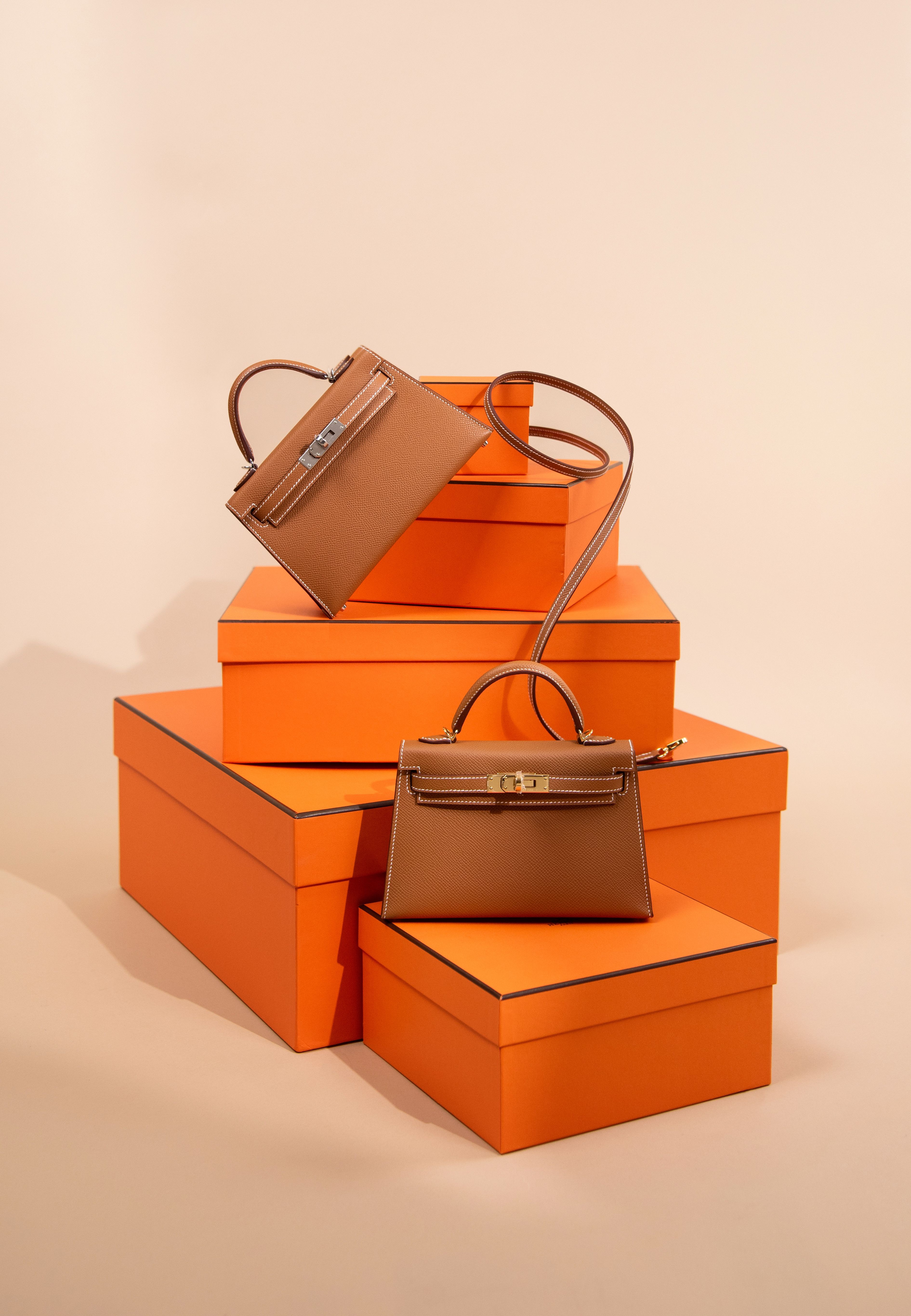 with orange boxes