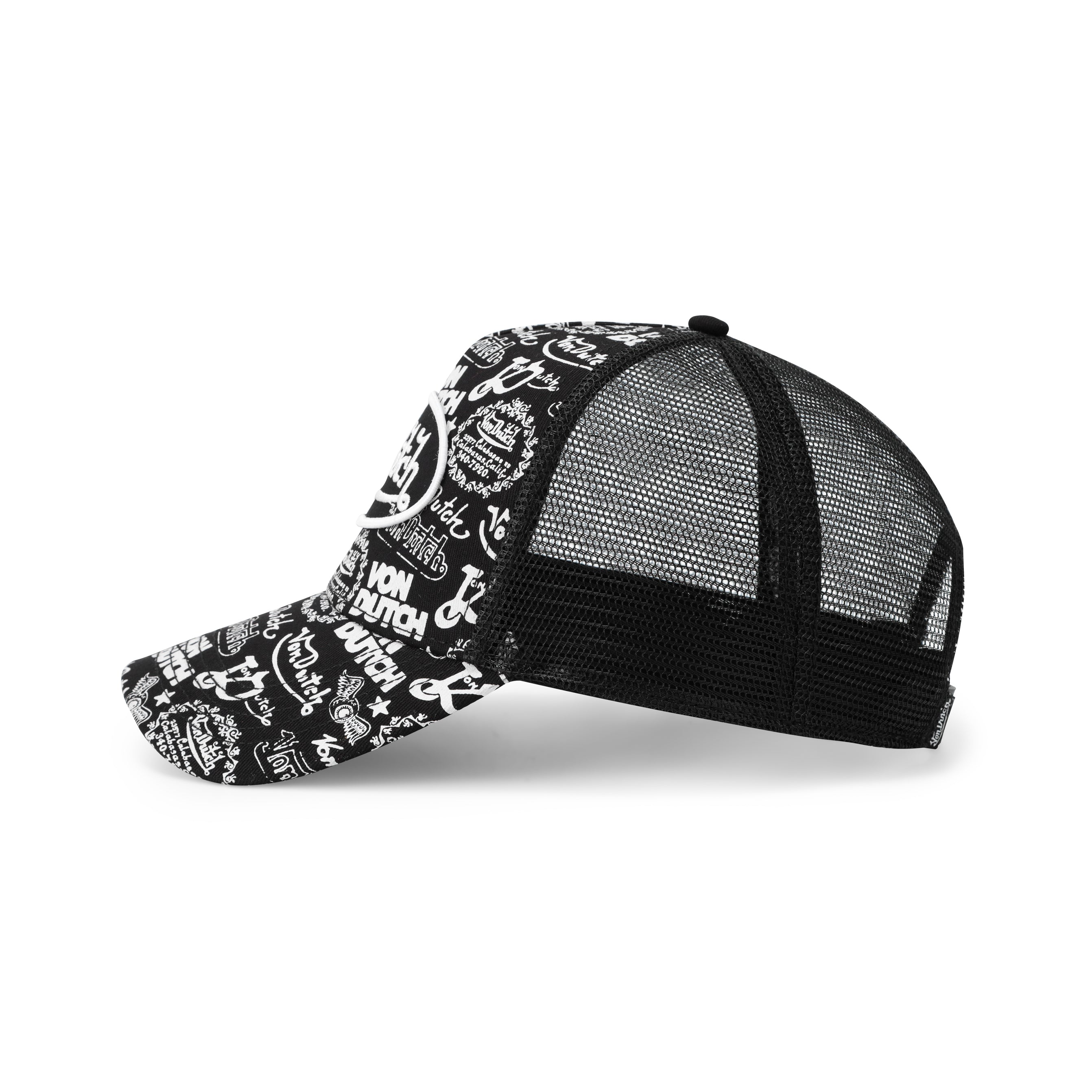 side profile with black mesh rear