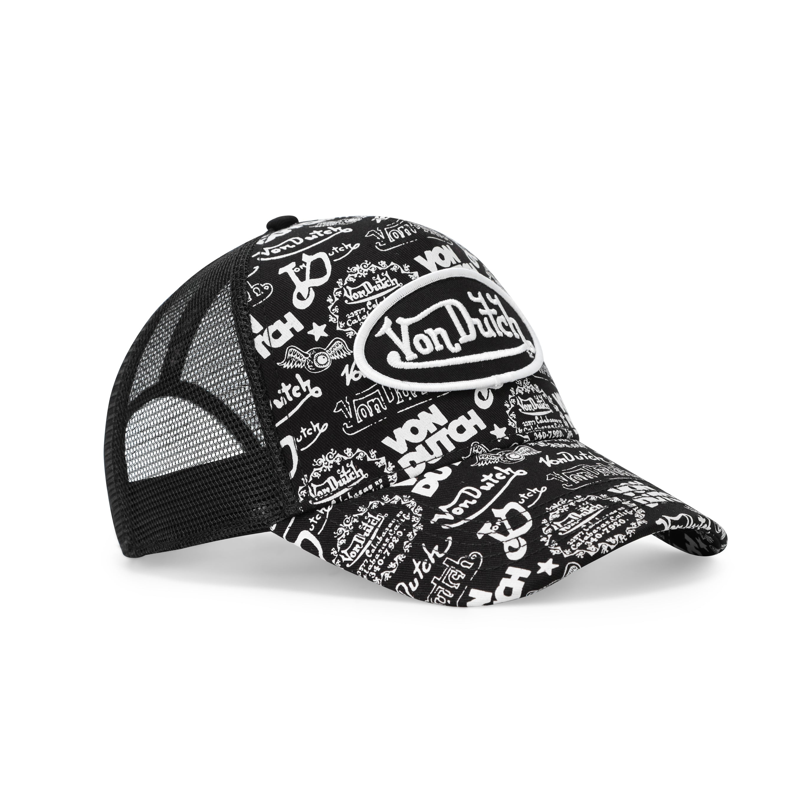 low front angle showing the patch and brim