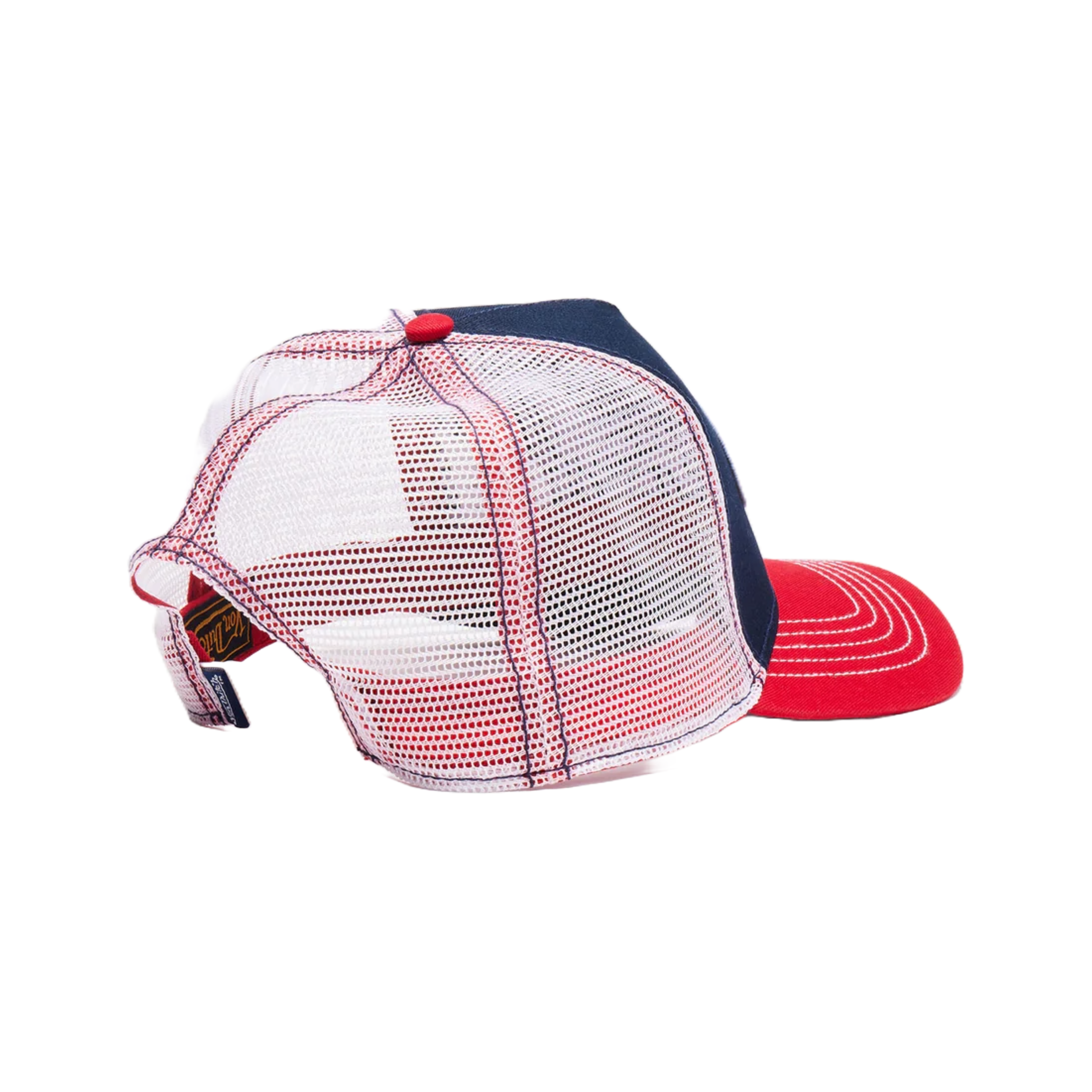 rear-side angle showing red seam stitching