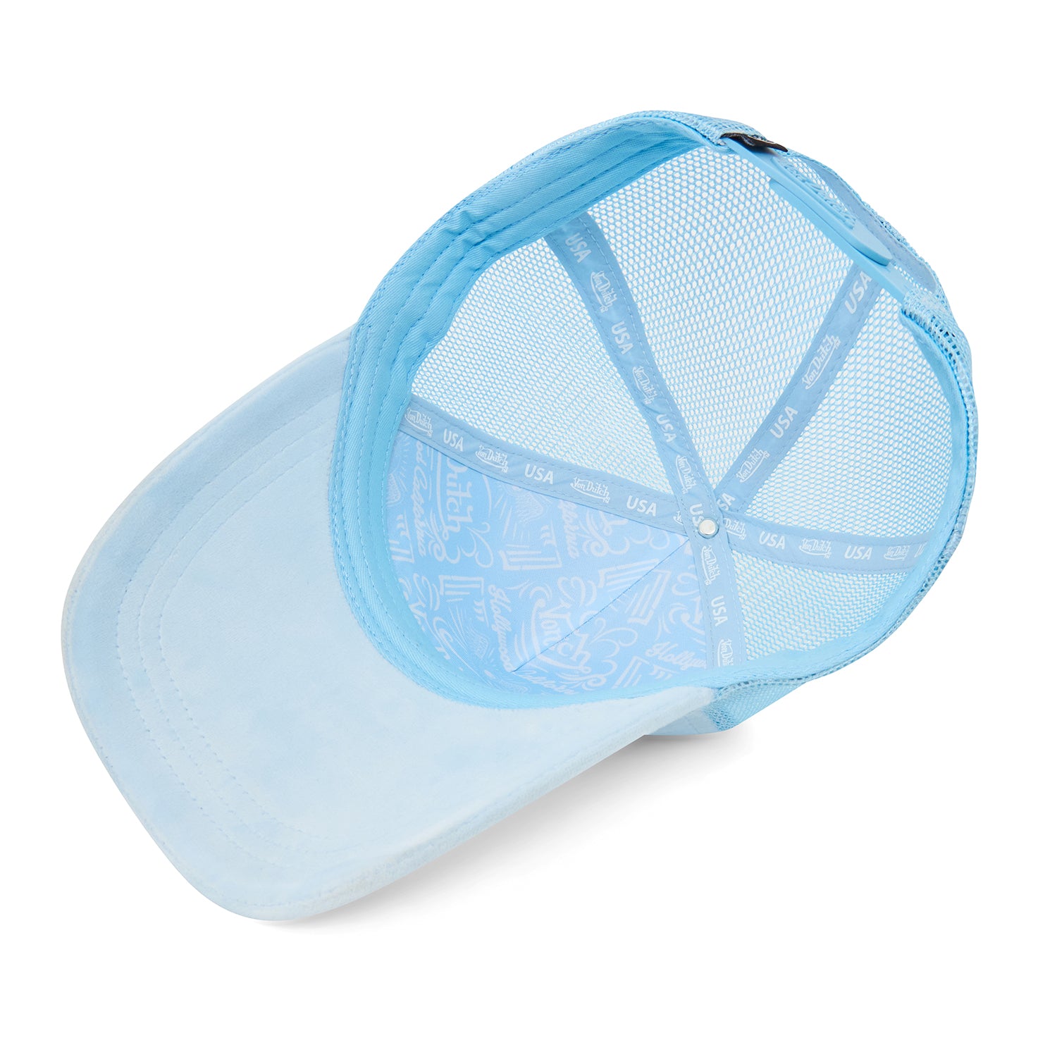 under-brim detail with tonal lining