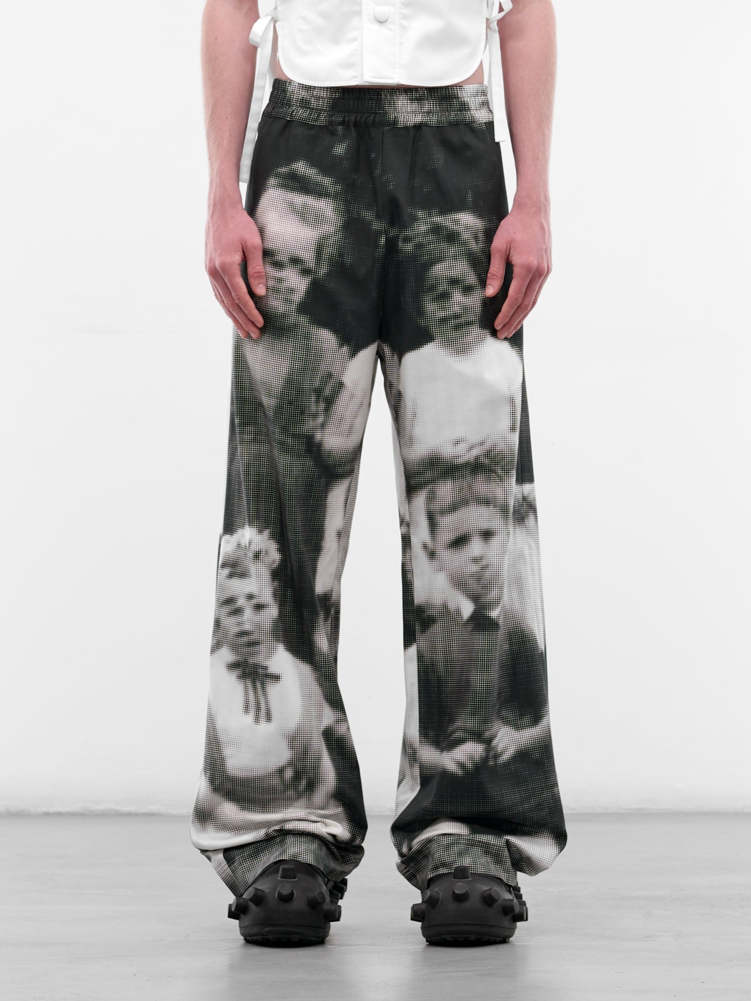Glitch Print Basic Pants