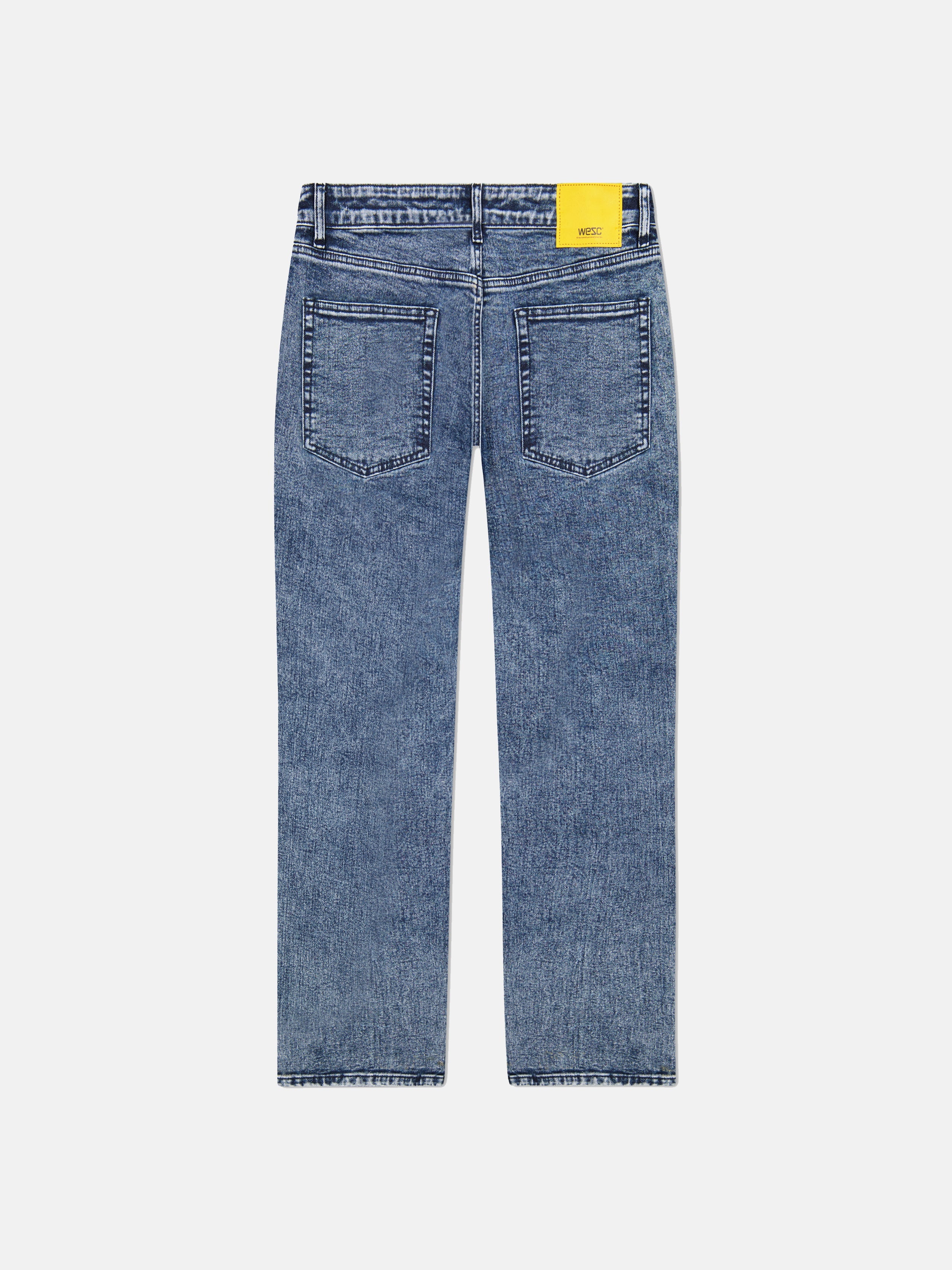 Acid wash blue back view
