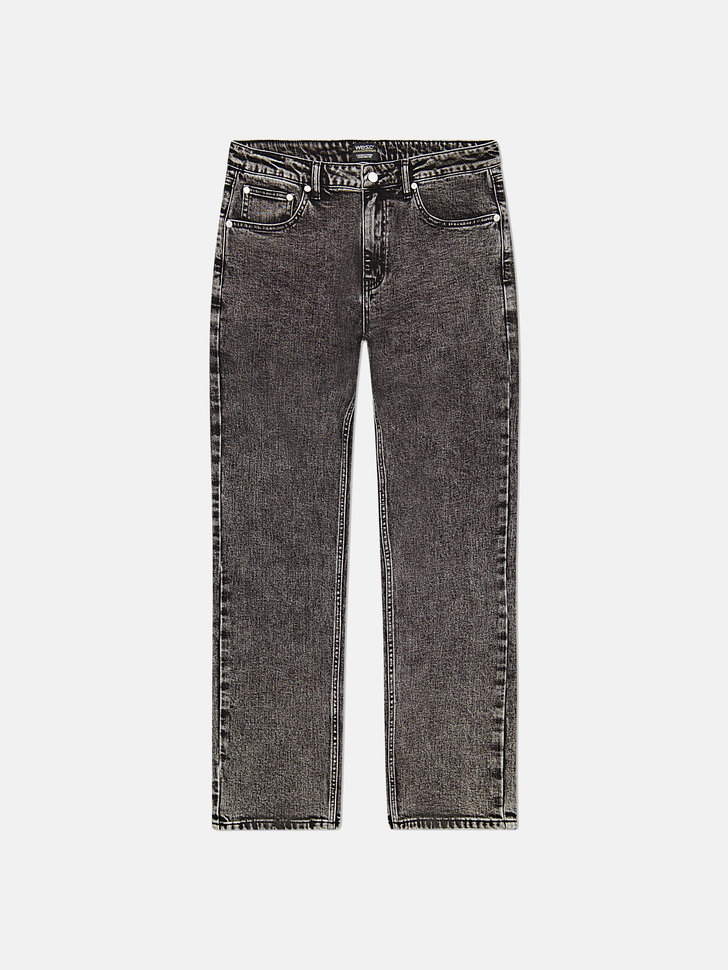 Acid wash grey front view