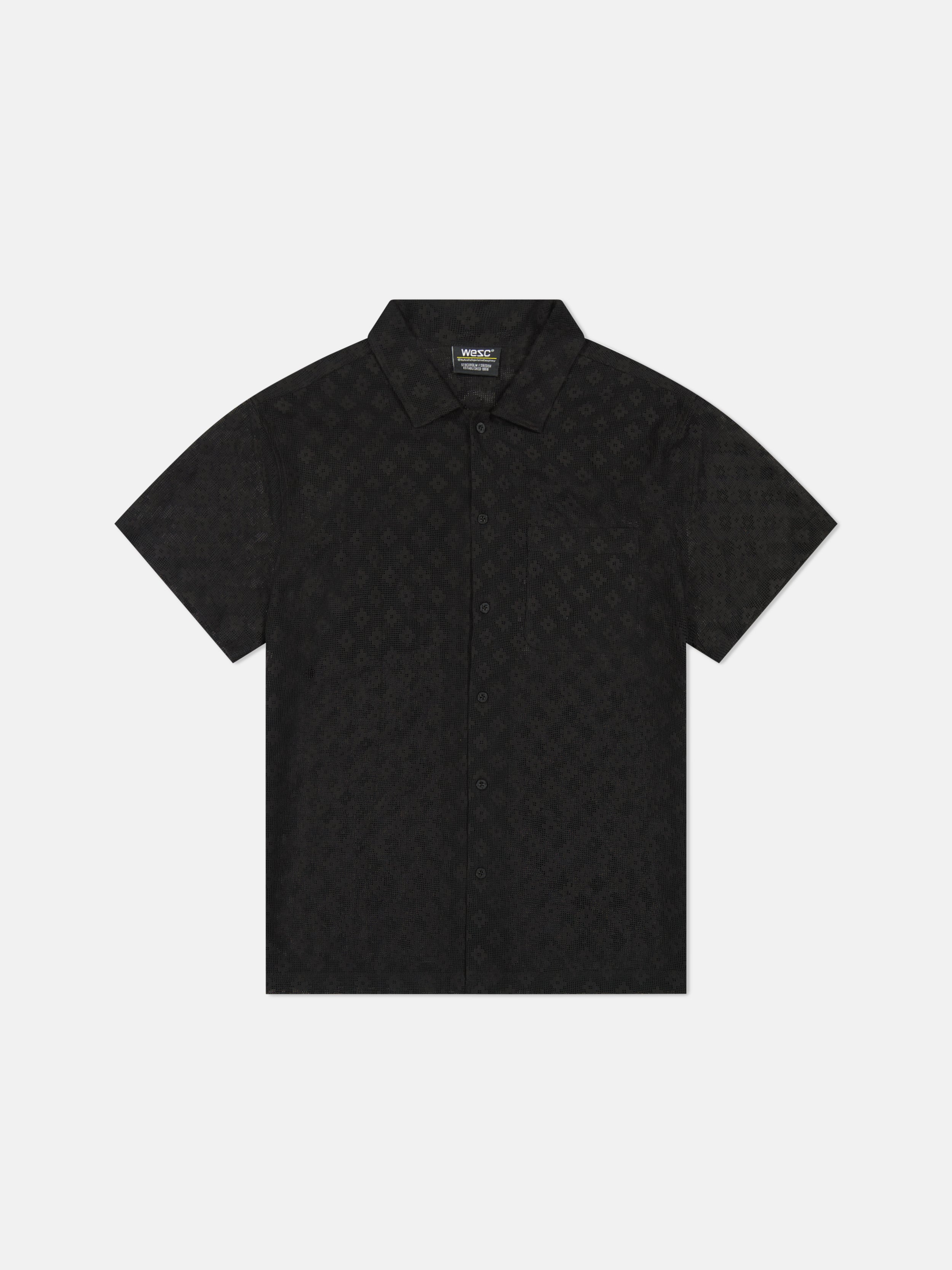 Black packshot with camp collar