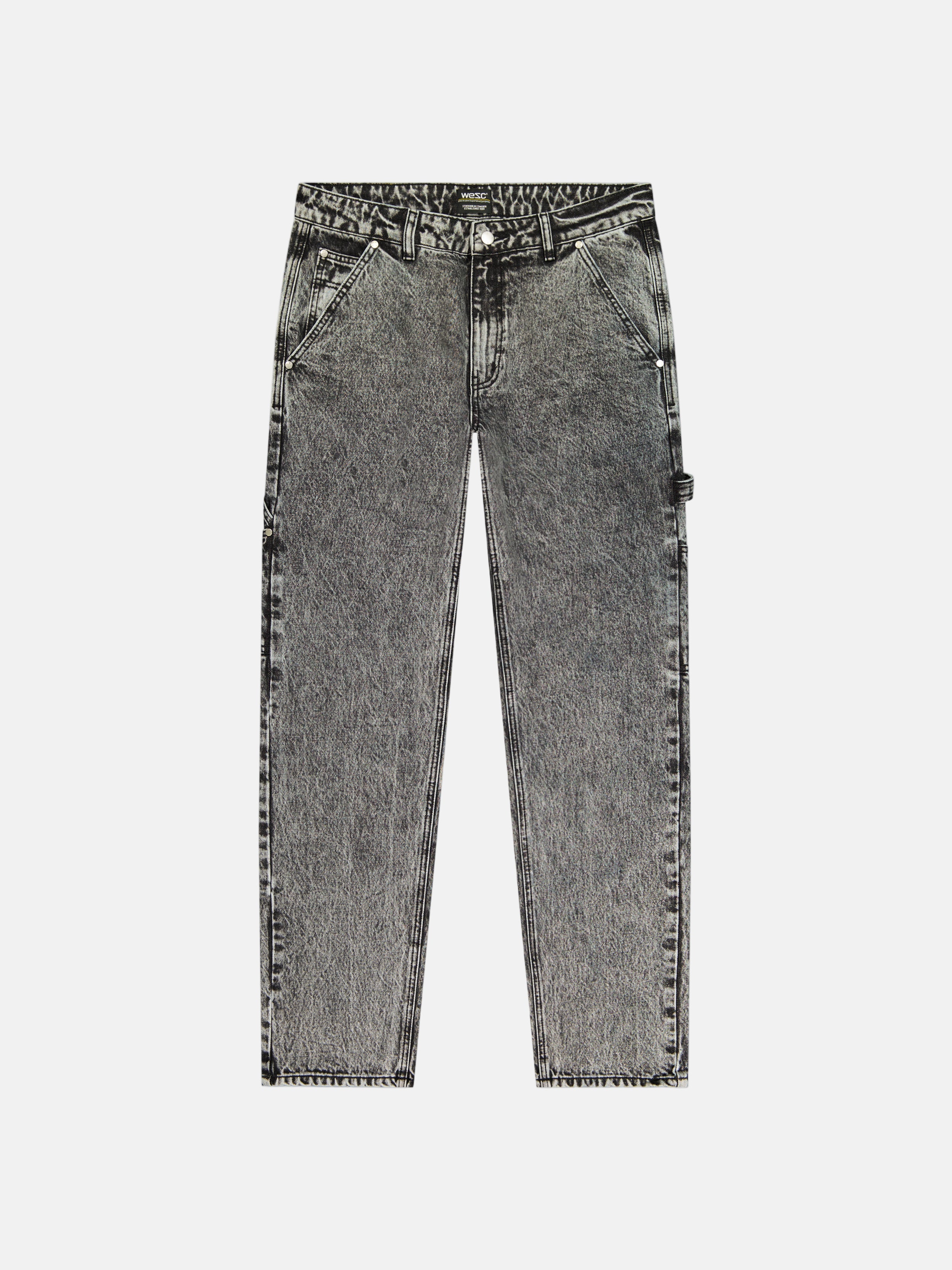 Acid wash grey carpenter pants
