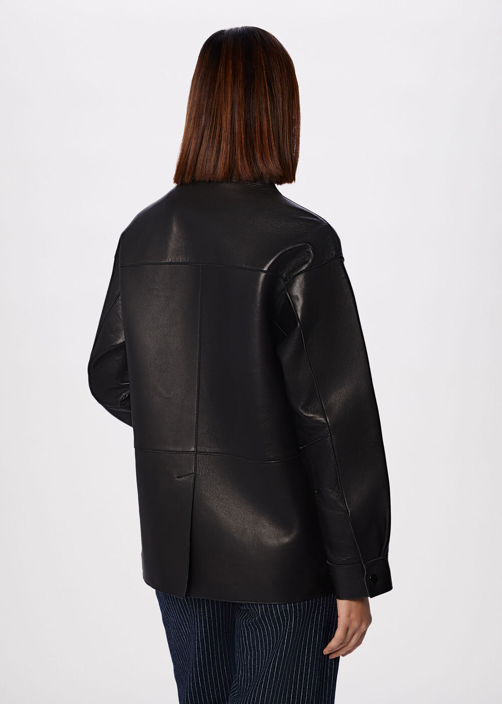 Clean Bonded Leather Jacket — styling view