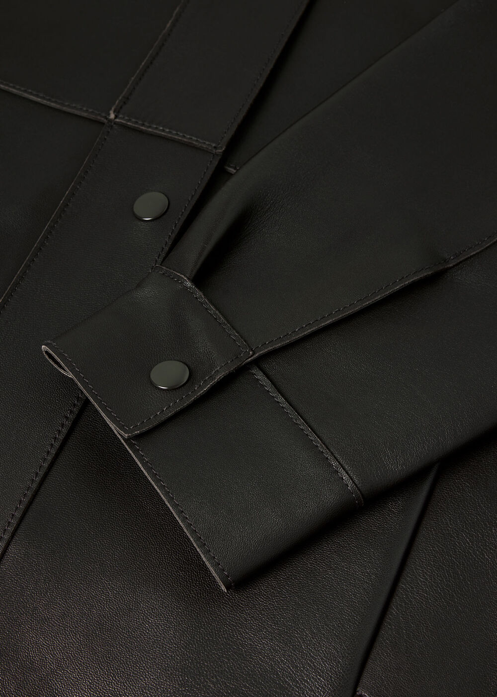 Clean Bonded Leather Jacket — detail view