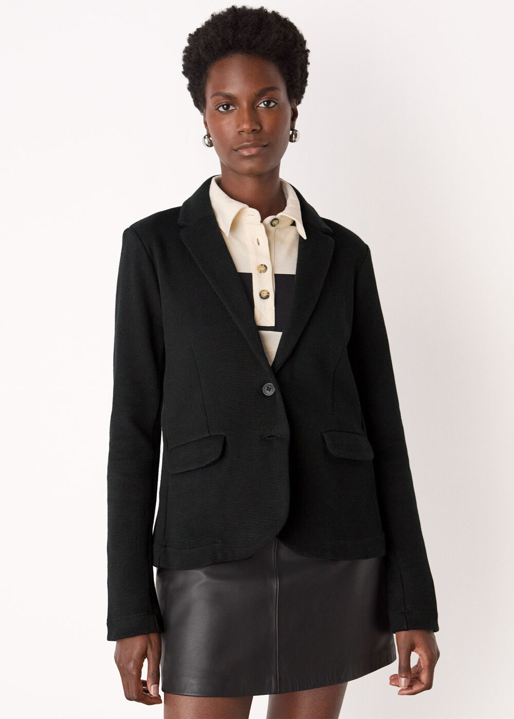 Slim Jersey Jacket — side or back view