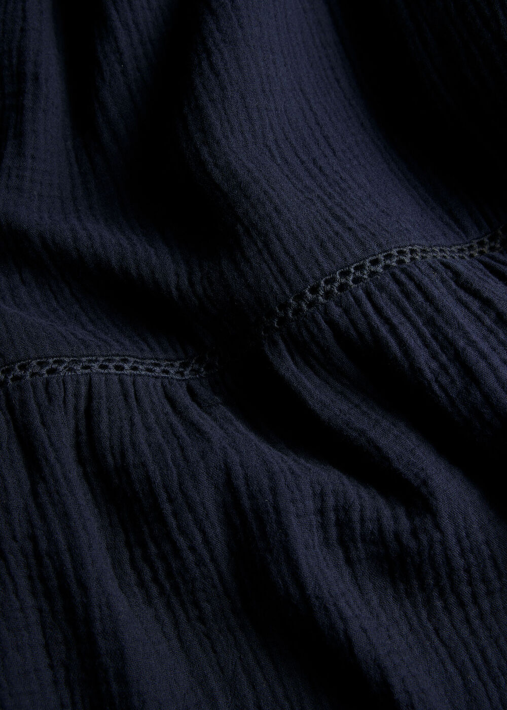 V-Neck Textured Midi Dress — detail view
