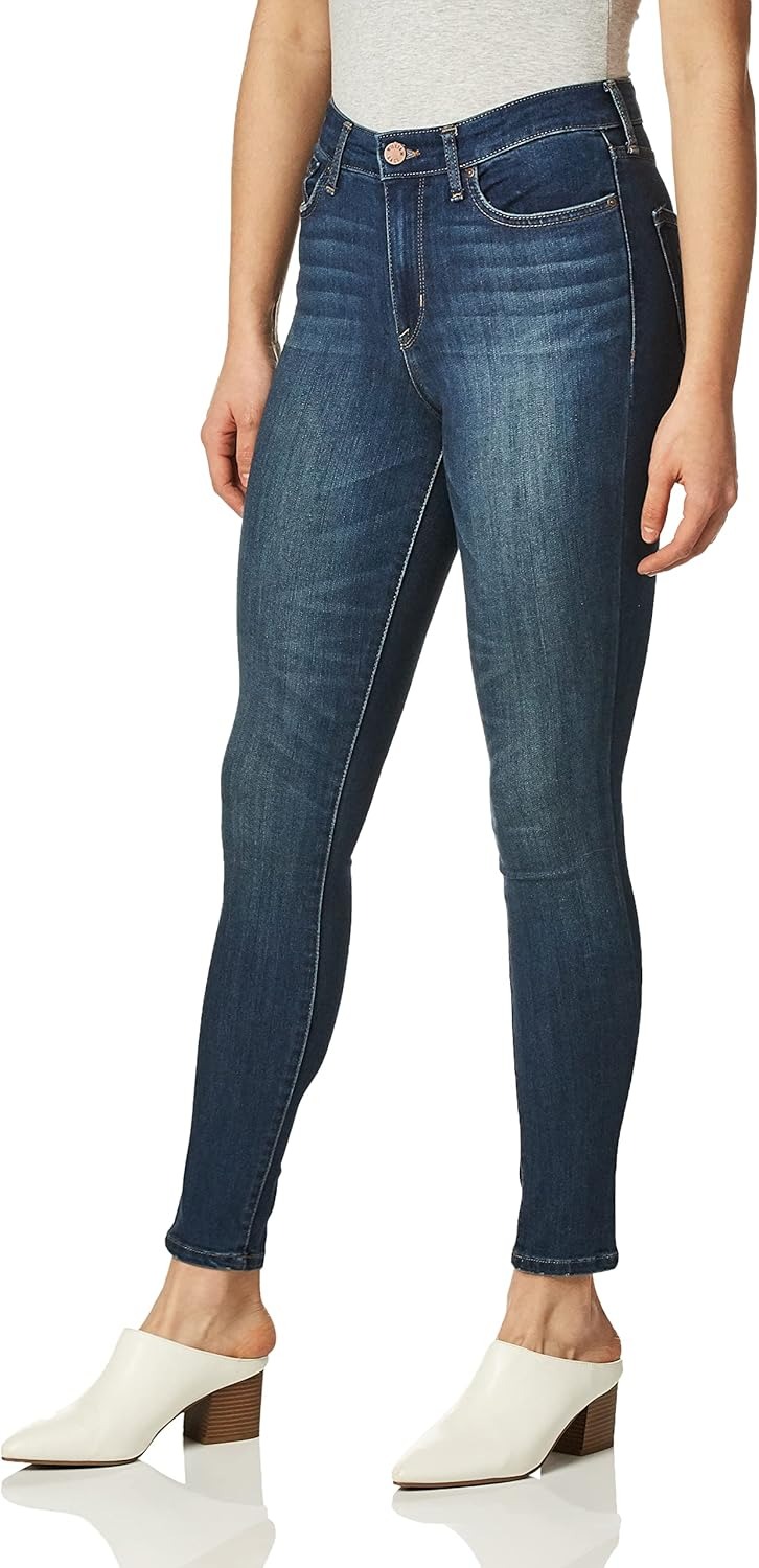Clean blue high-rise skinny jean