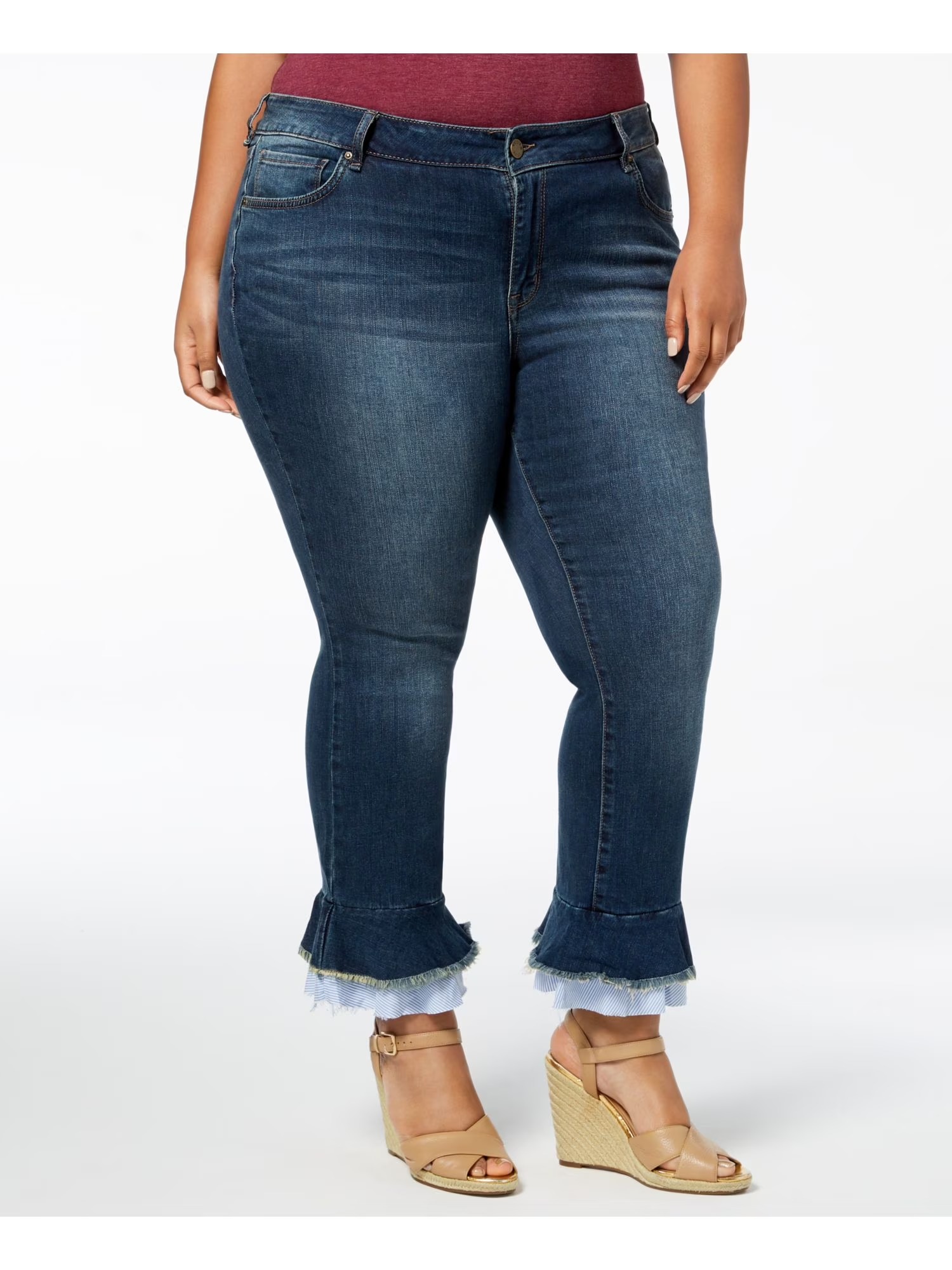 Plus-size skinny-flare denim variant