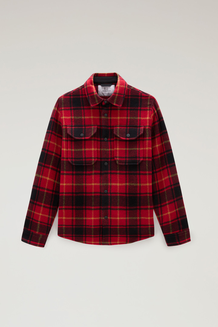 Alaskan Check Overshirt in Bonded Wool Blend