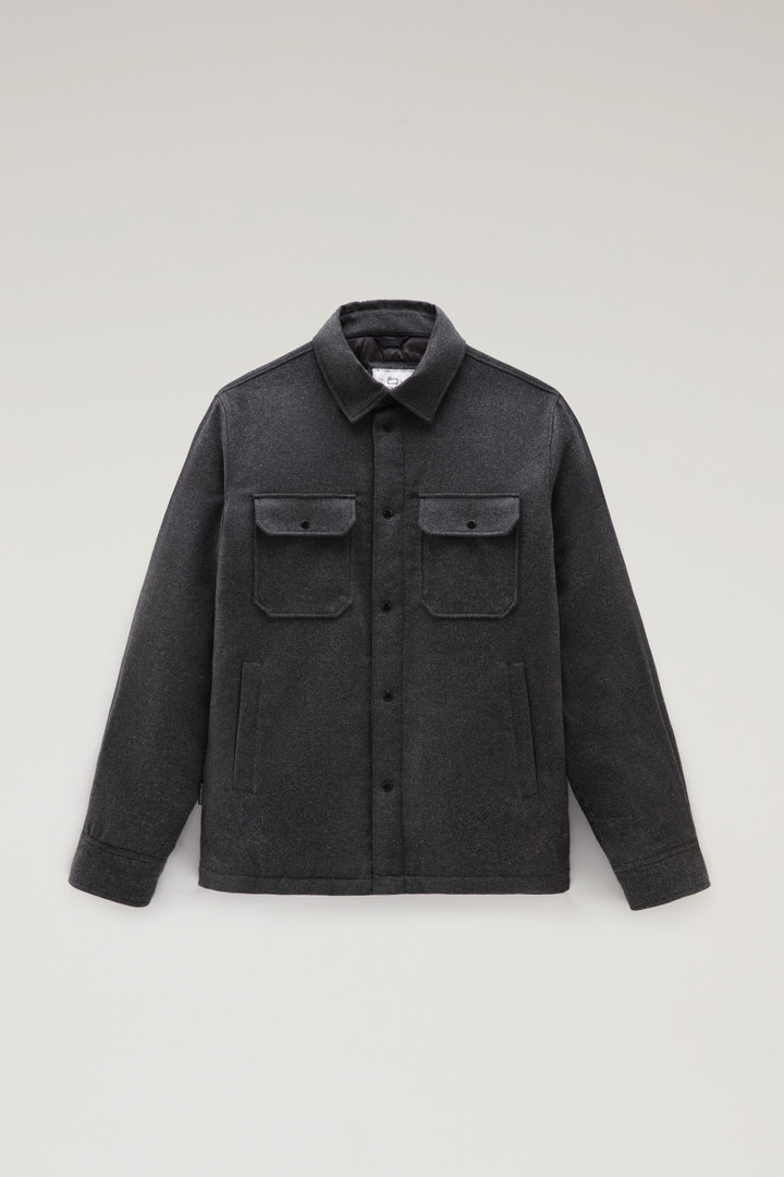 Alaskan Padded Overshirt in Recycled Italian Wool Blend