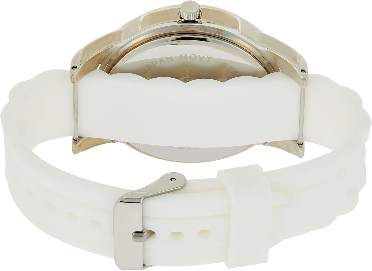 Silver-tone dial view