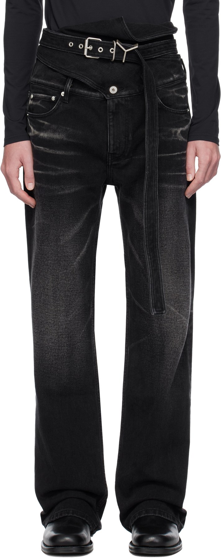 Wrap Belt Jeans