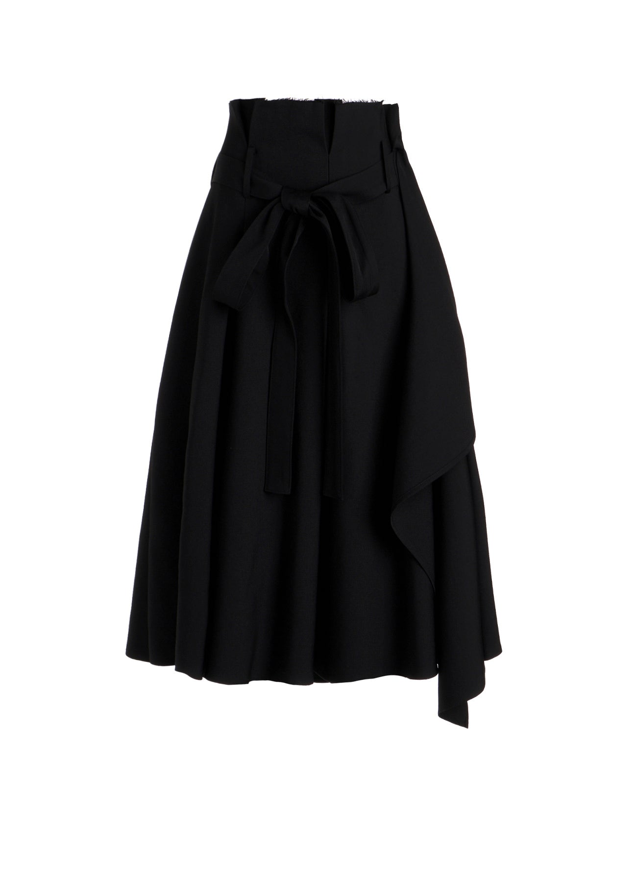 Gabardine Tuck & Drape Wrap Skirt