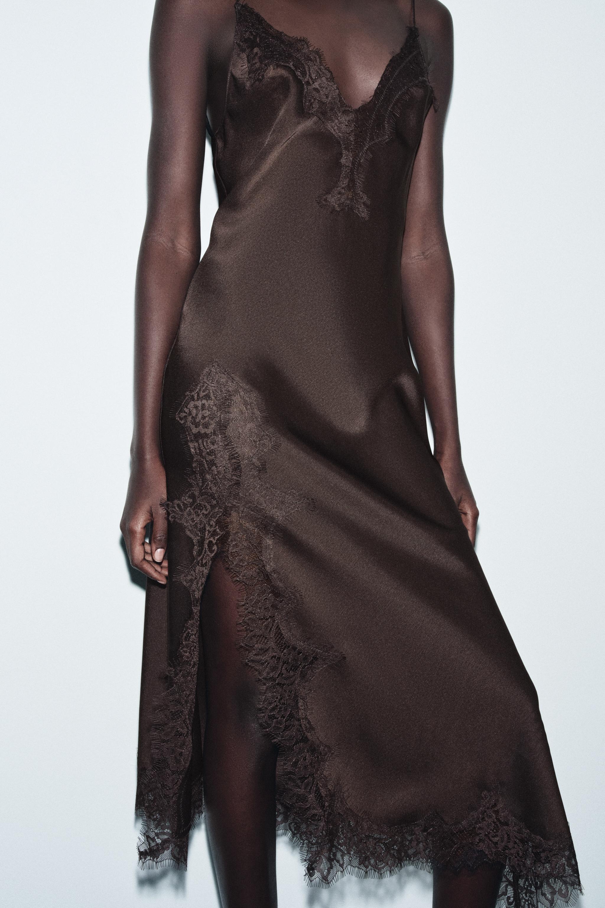 ZW Collection Satin Lace Dress