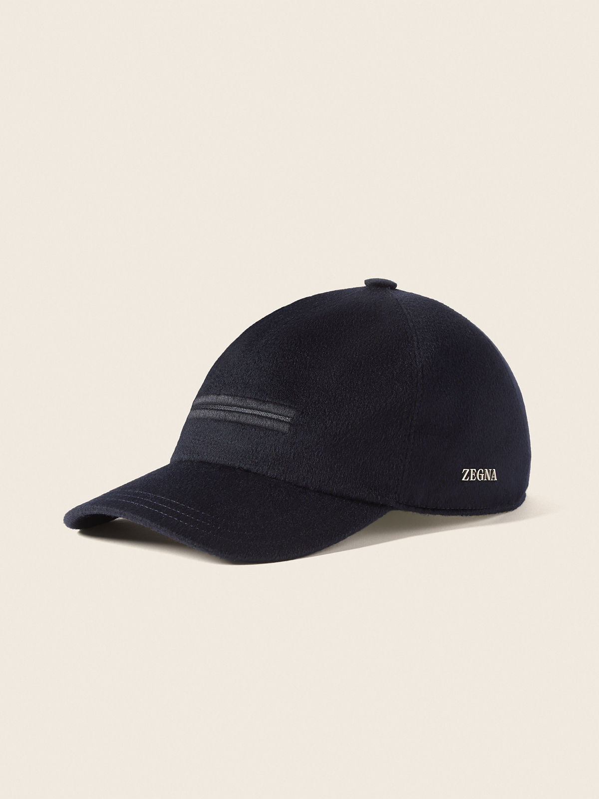Dark Blue Oasi Cashmere Baseball Cap