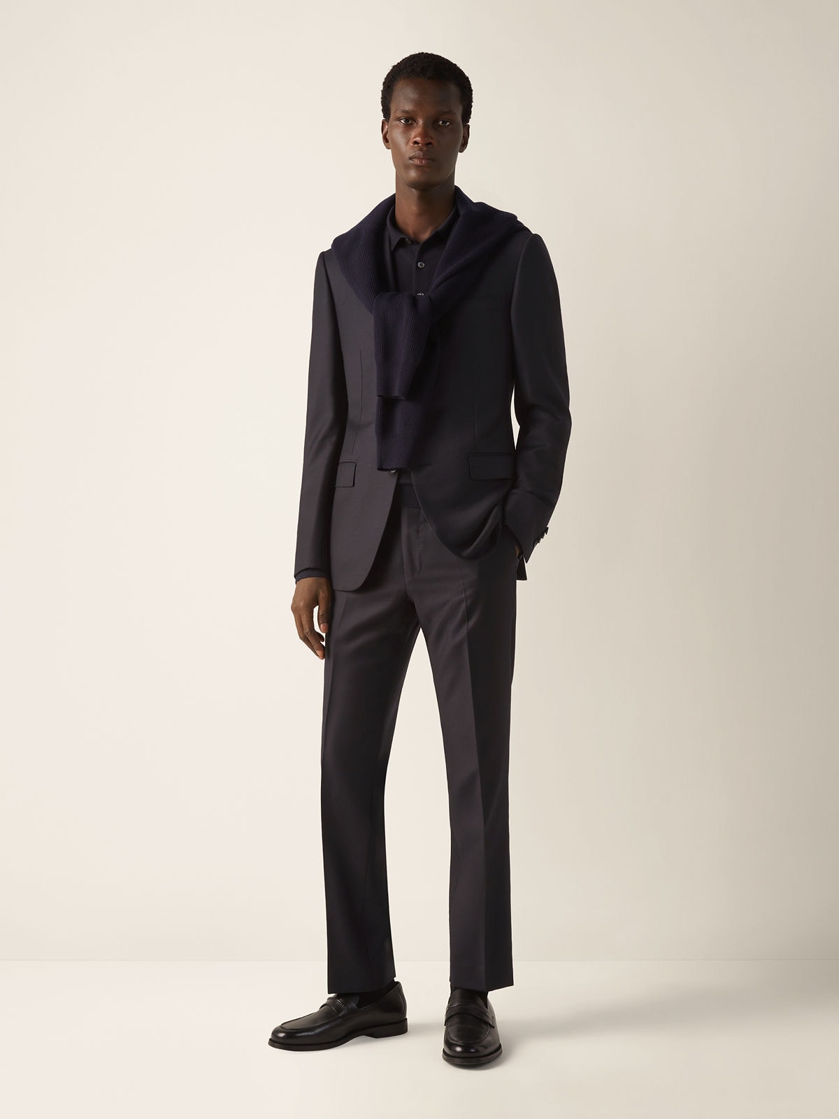 Navy Blue Trofeo Wool Suit