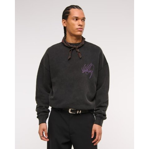 Abercrombie & Fitch Abercrombie Men's Whitney Houston Graphic Crew Sweatshirt