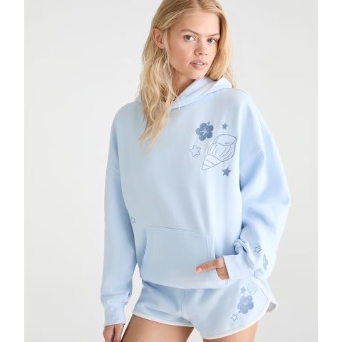 Aeropostale Roxy Hibiscus Oversized Sweatshirt