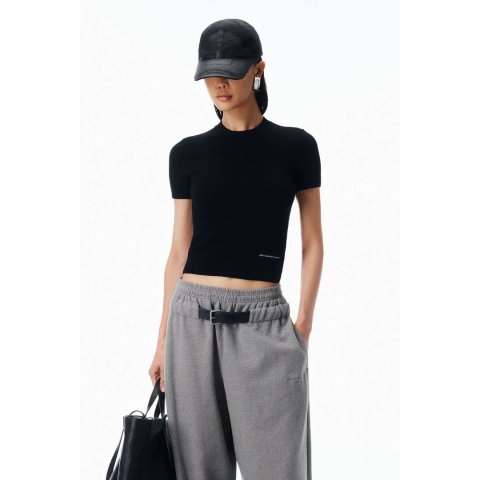 Alexander Wang alexanderwang Wool Short Sleeve Tee Black