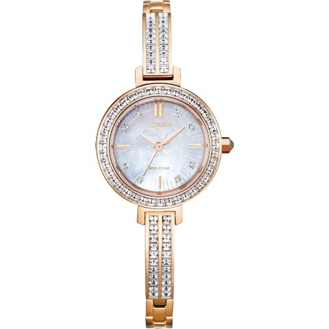 Citizen Silhouette Crystal Ladies Watch Mother-of-Pearl Dial
